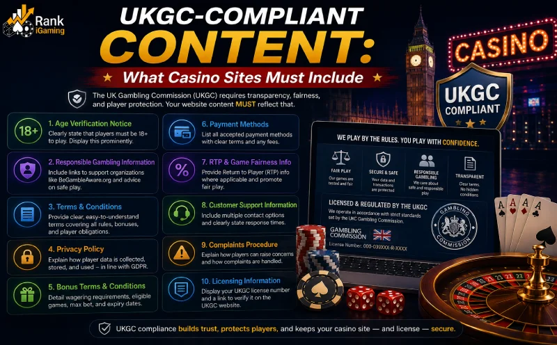 UKGC-Compliant Content: What Casino Sites Must Include